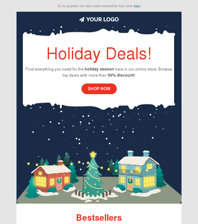 Plantilla email marketing Navidad ventas