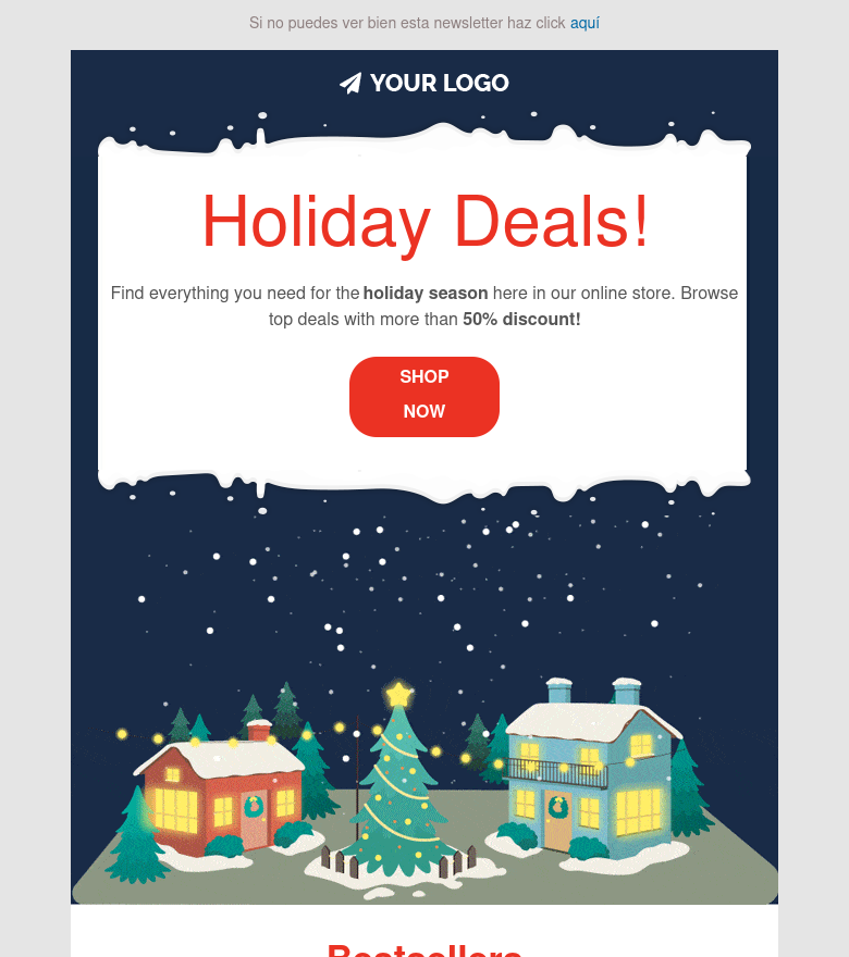 E-Mail-Marketing-Vorlage Navidad ventas