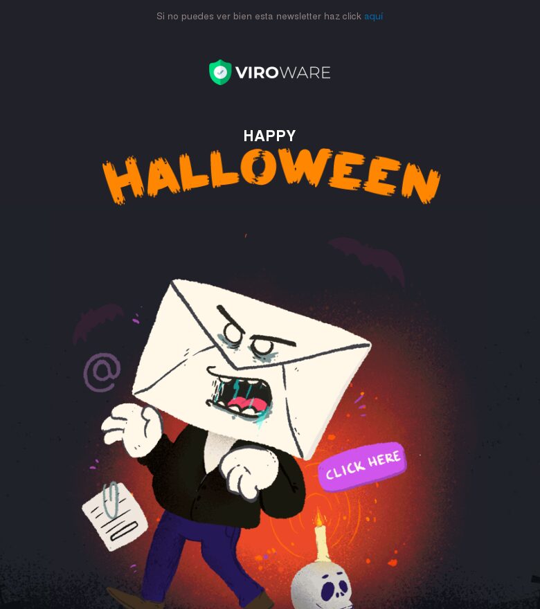 Template email marketing Halloween antispam