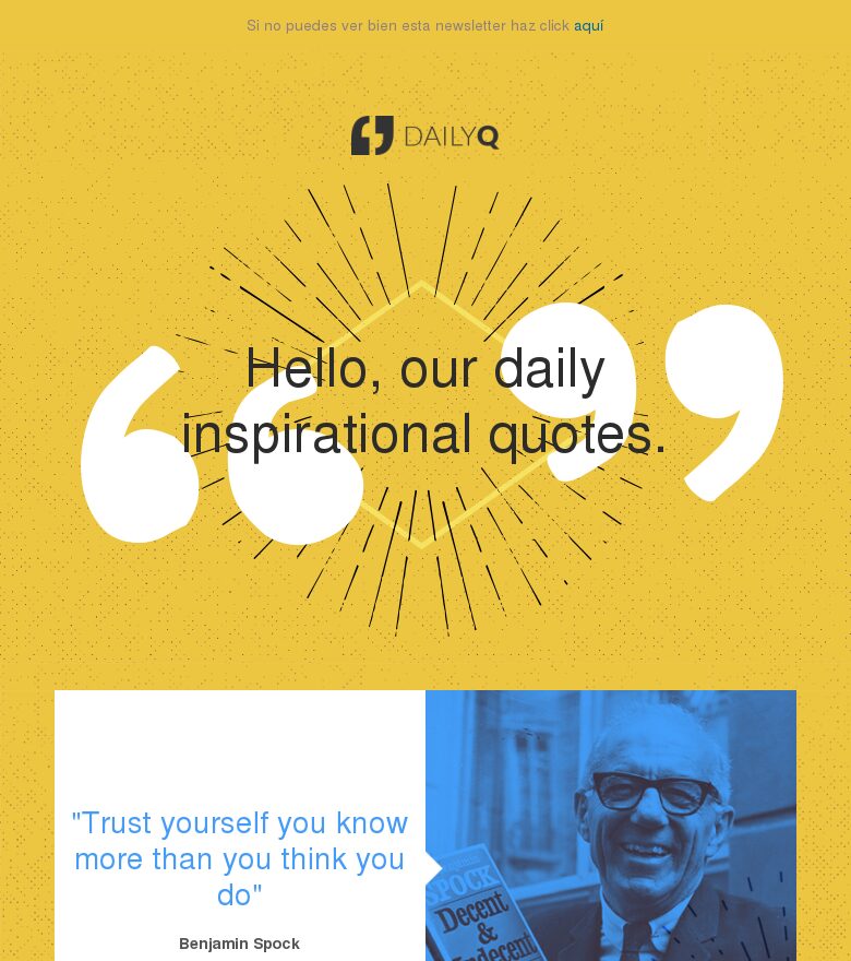 Email marketing template Citas famosas
