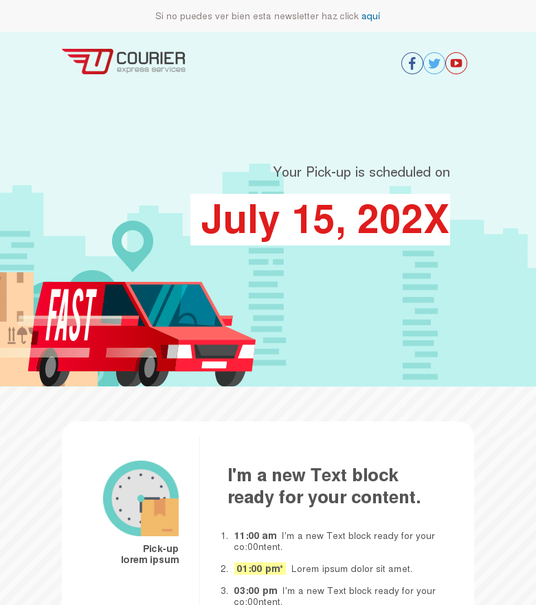 Plantilla email marketing En reparto