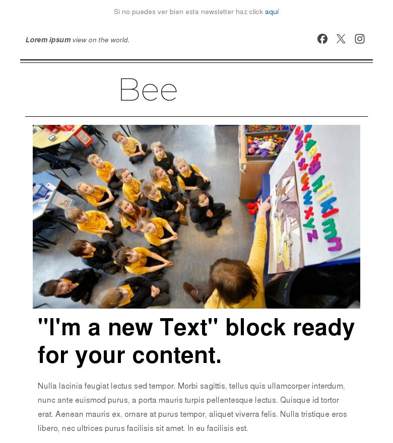 Template email marketing Noticias