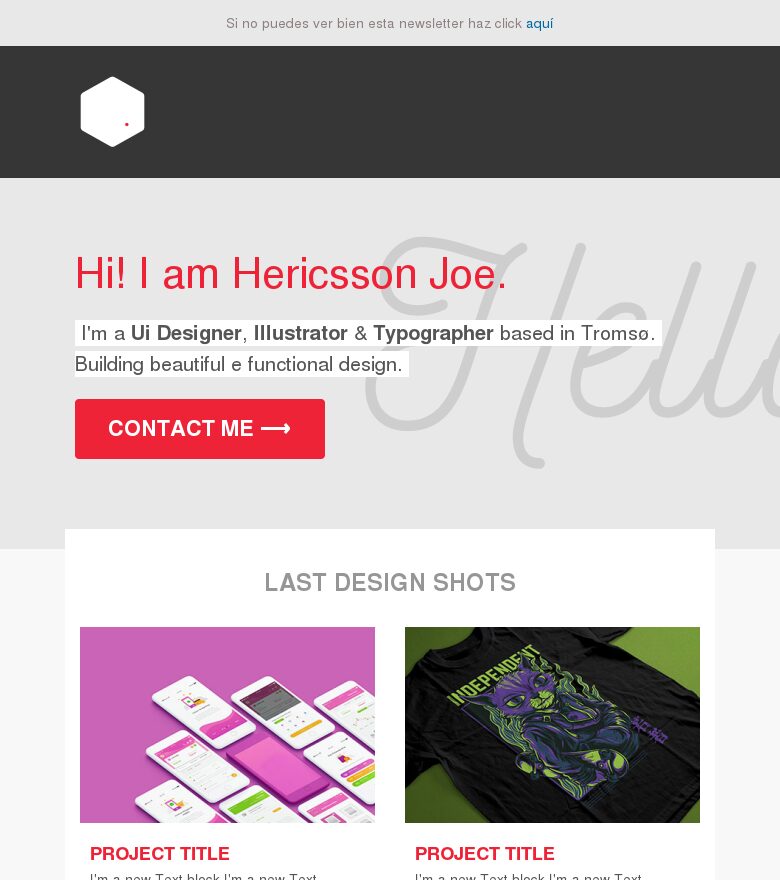 Template email marketing Freelance