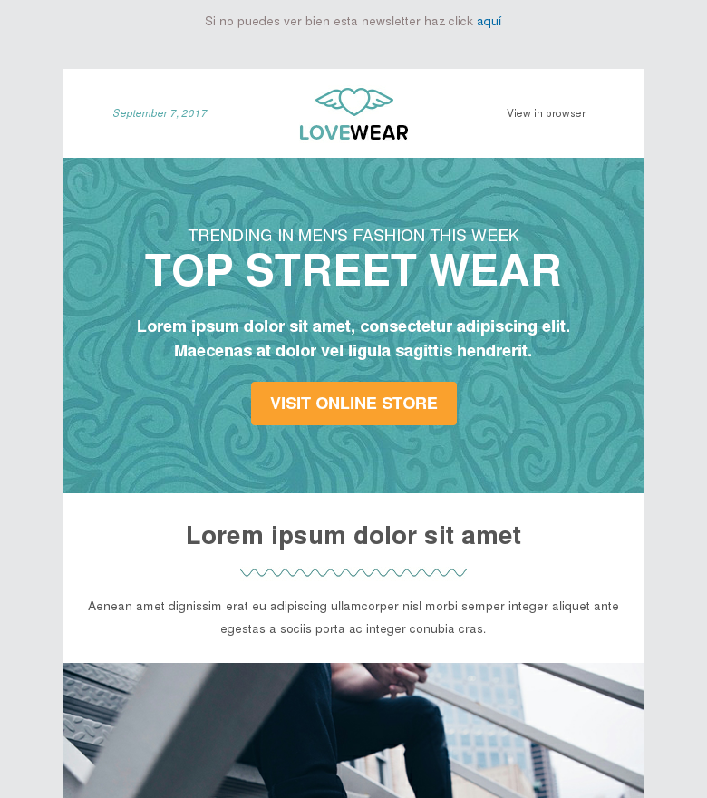 Plantilla email marketing Moda calle