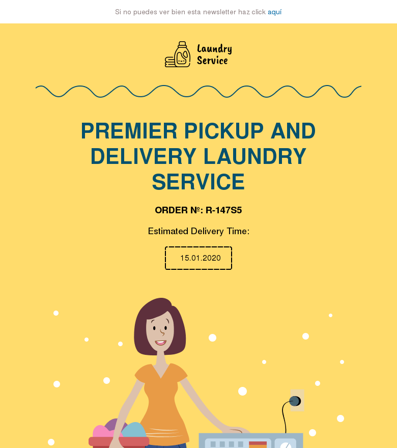 Plantilla email marketing Lavandería