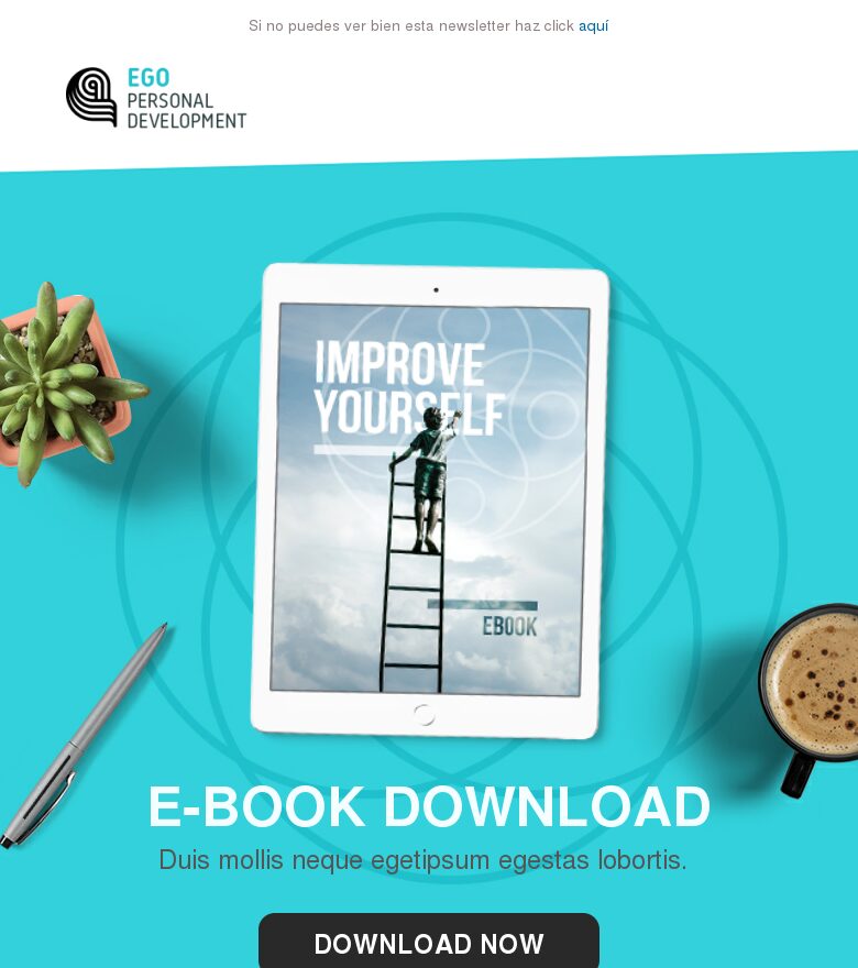 Template email marketing Código QR