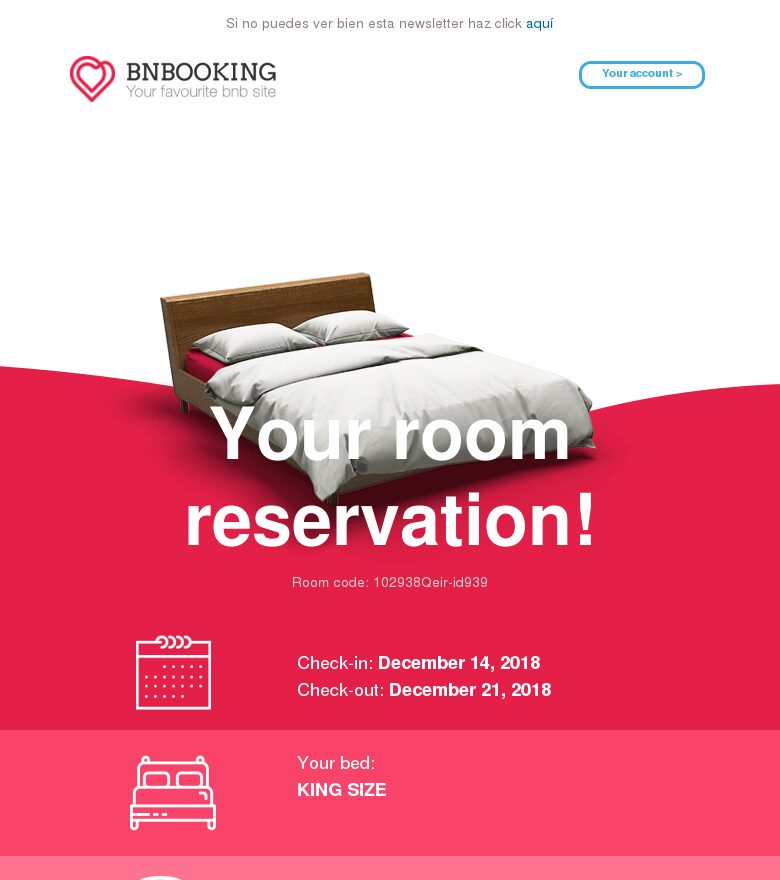 Template email marketing Reserva