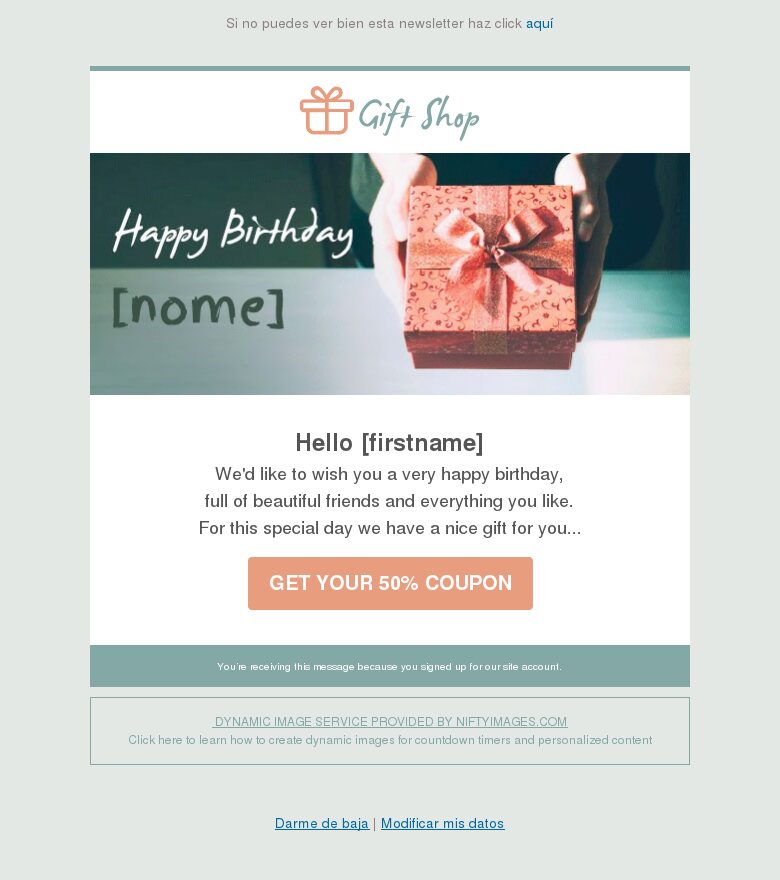 Template email marketing Cumpleaños 2