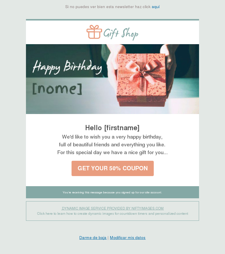 Plantilla email marketing Cumpleaños 2