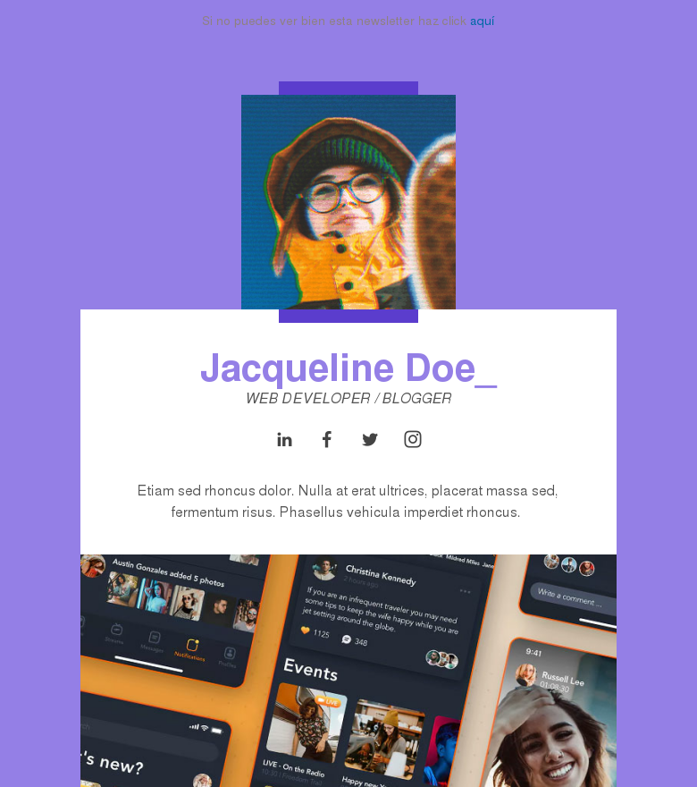 Plantilla email marketing Presentación moderna