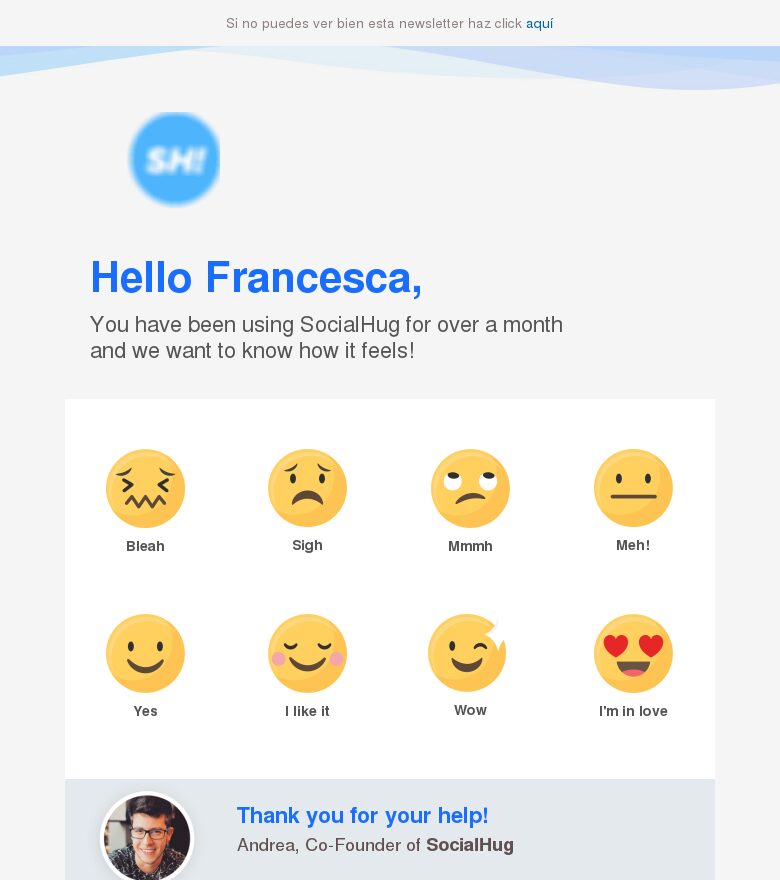 Email marketing template Encuesta