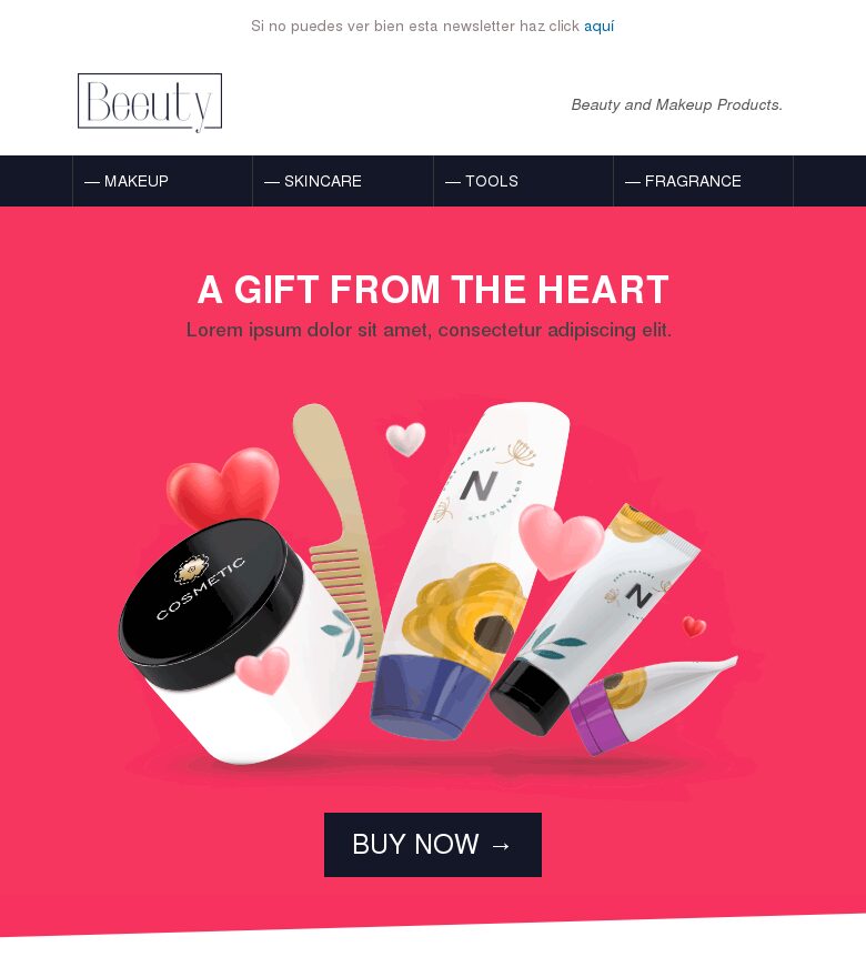 Template email marketing Perfumería