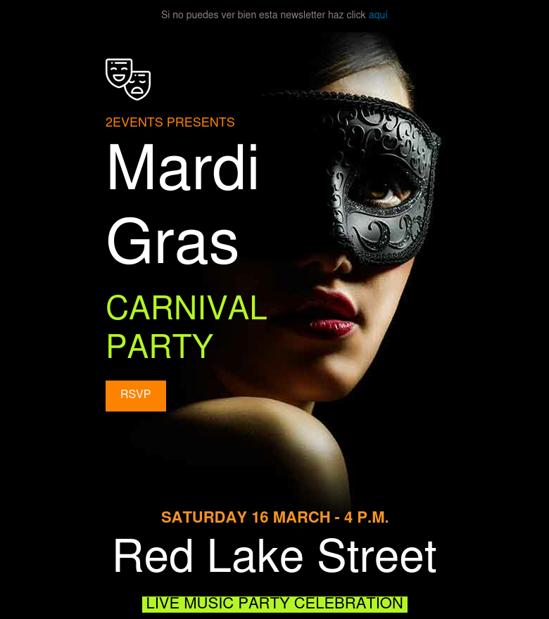 E-Mail-Marketing-Vorlage Carnaval