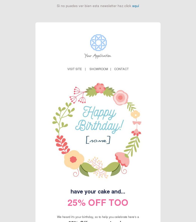 Template email marketing Cumpleaños
