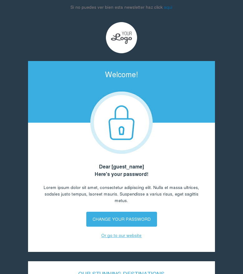 Plantilla email marketing Contraseñas