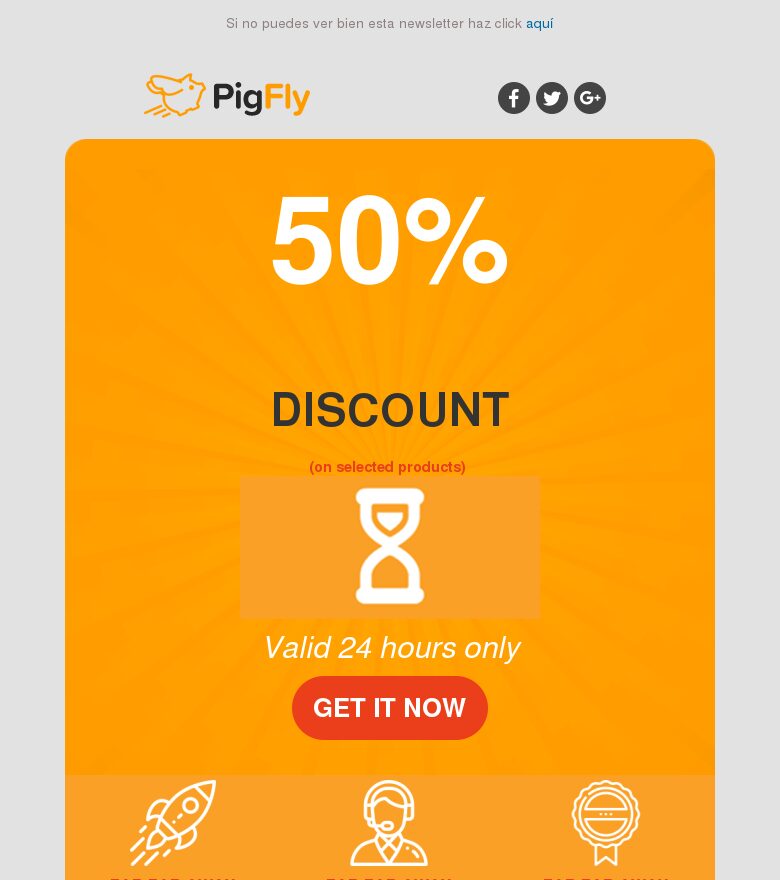 Template email marketing 24 horas