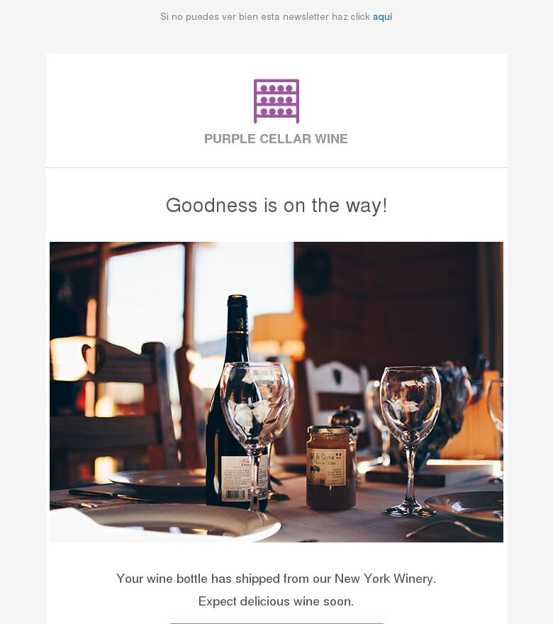 Template email marketing Vino tinto