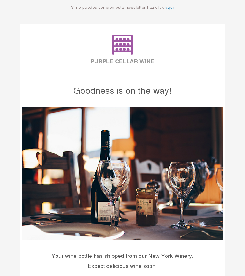 Plantilla email marketing Vino tinto