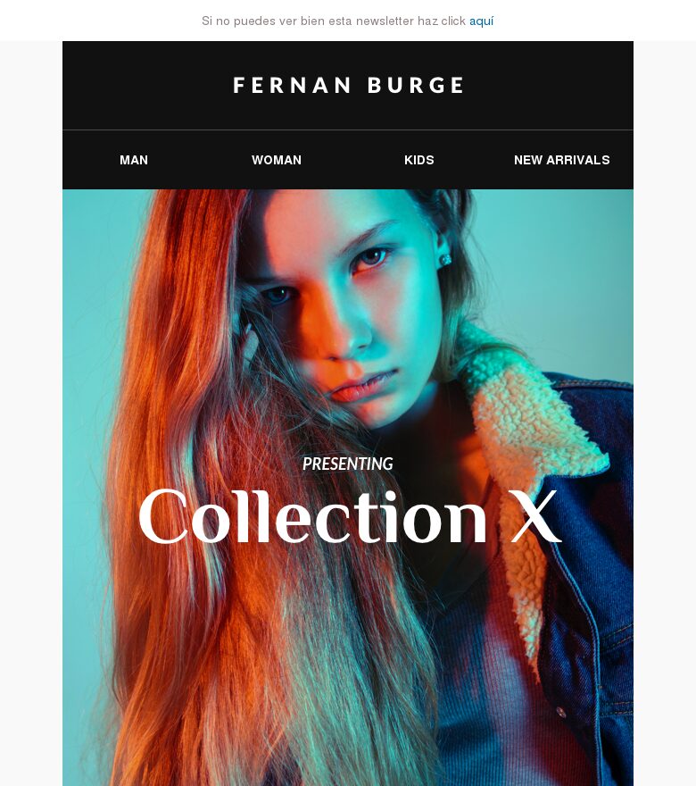 Template email marketing Colección de moda