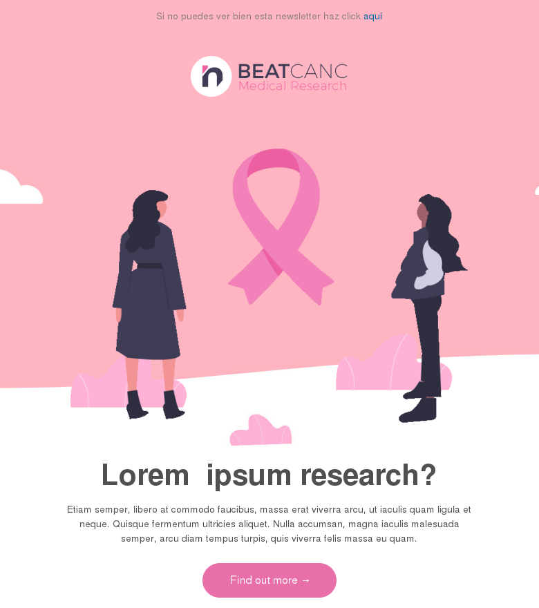 Plantilla email marketing Día cáncer de mama