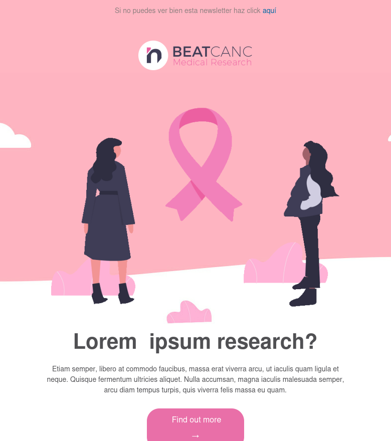 Template email marketing Día cáncer de mama