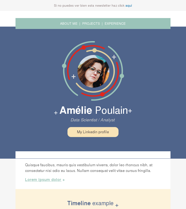 Plantilla email marketing Curriculum vitae