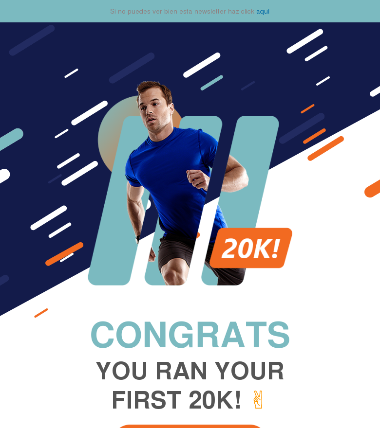 Plantilla email marketing Running app