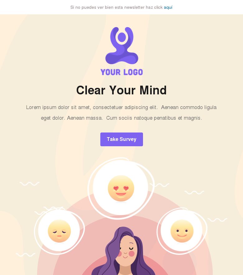 Template email marketing Despeja tu mente