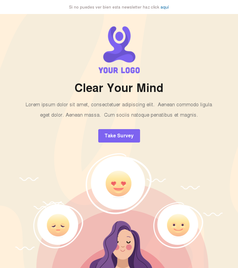 Plantilla email marketing Clear your mind