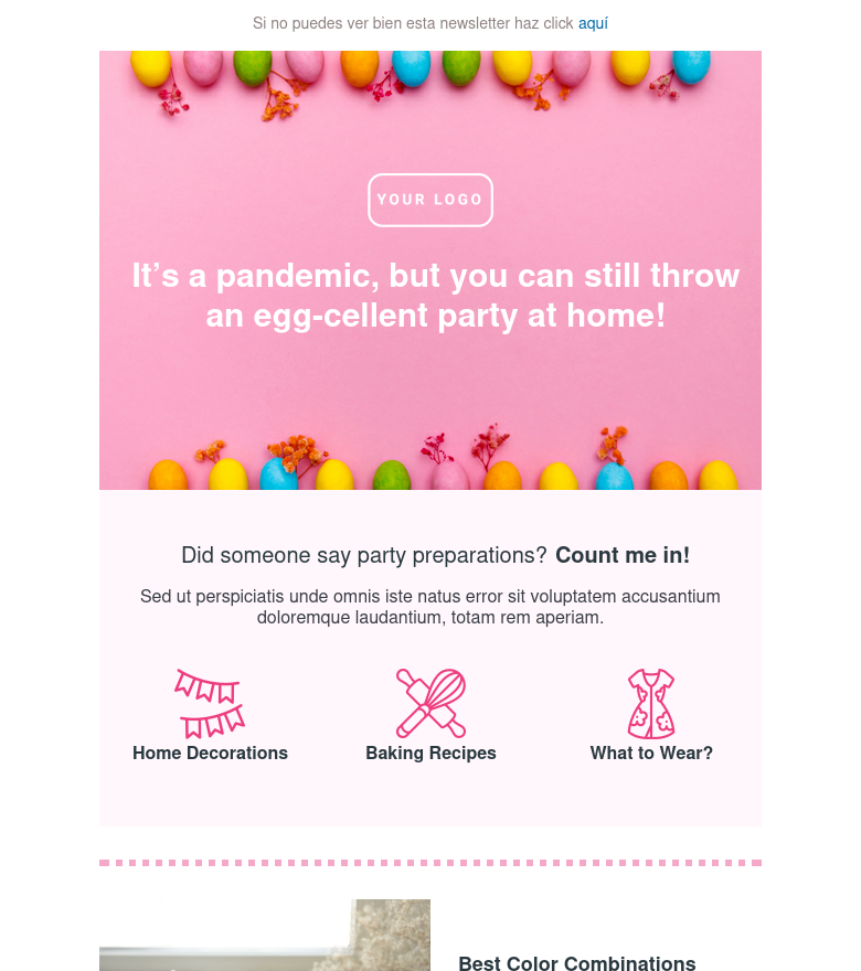 E-Mail-Marketing-Vorlage Throwing an egg cellent party