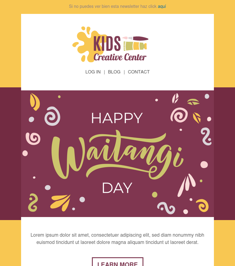 E-Mail-Marketing-Vorlage Happy waitangi day