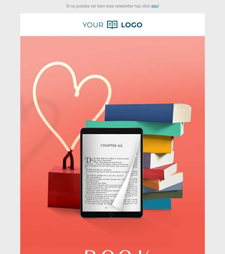 Email marketing template Book lovers
