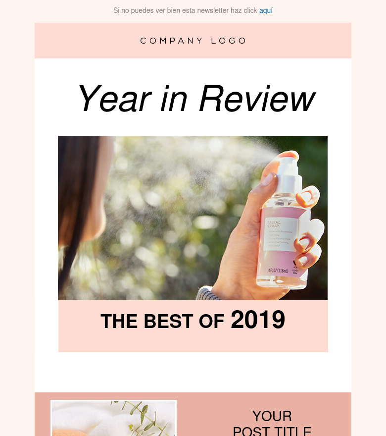 E-Mail-Marketing-Vorlage Year in review