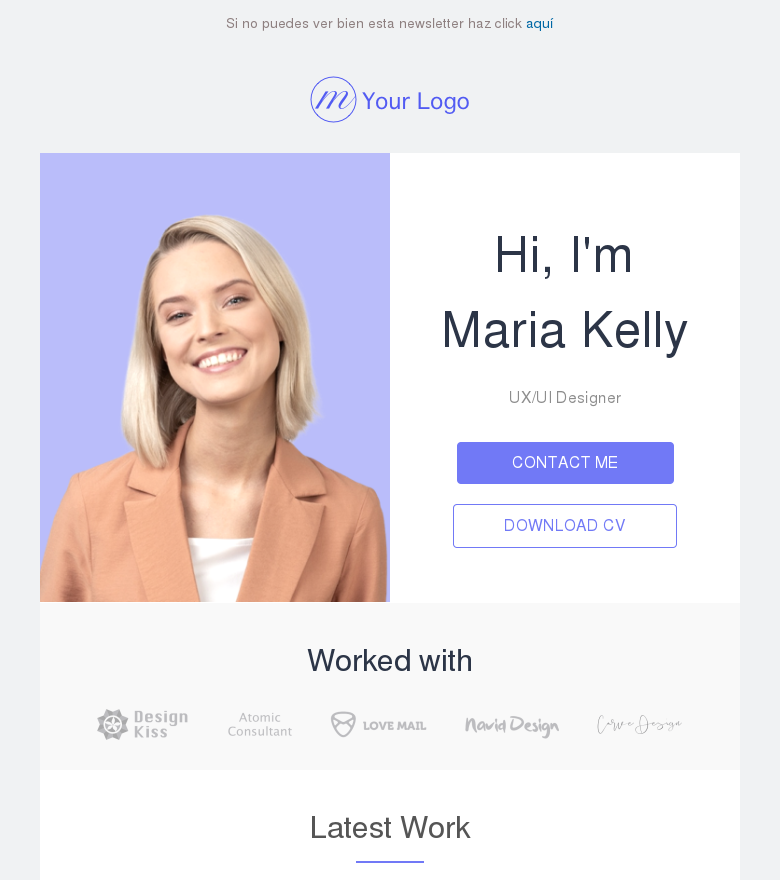Plantilla email marketing Introduce your latest work