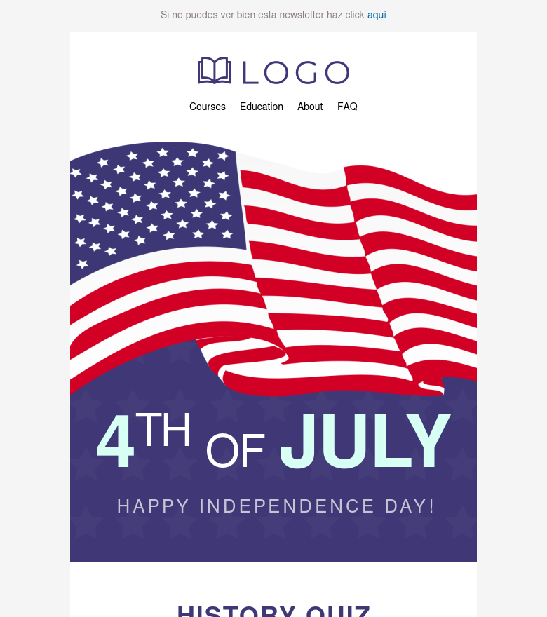 E-Mail-Marketing-Vorlage Happy independence day