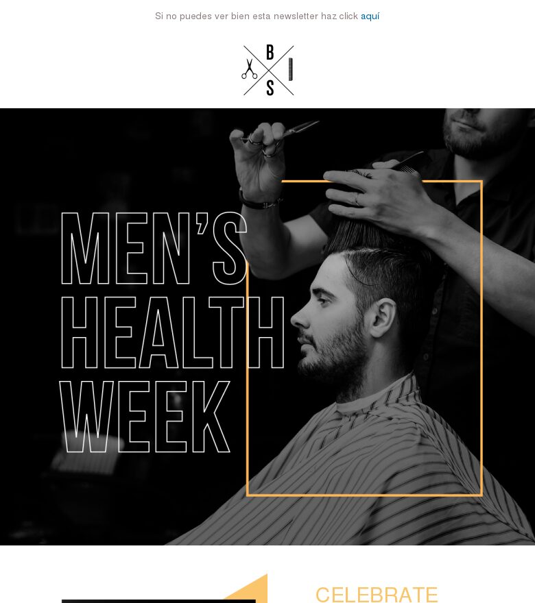Template email marketing Semana de la salud masculina