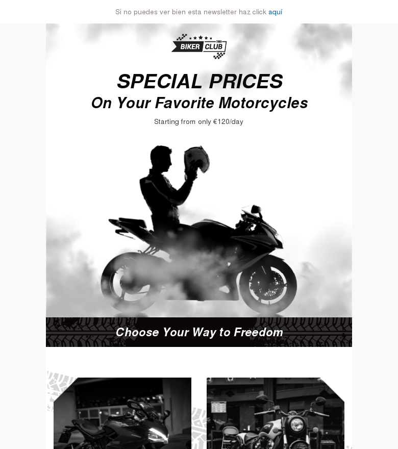 Plantilla email marketing National motorcycle week