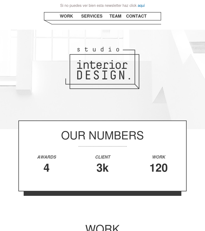 E-Mail-Marketing-Vorlage Interior design studio