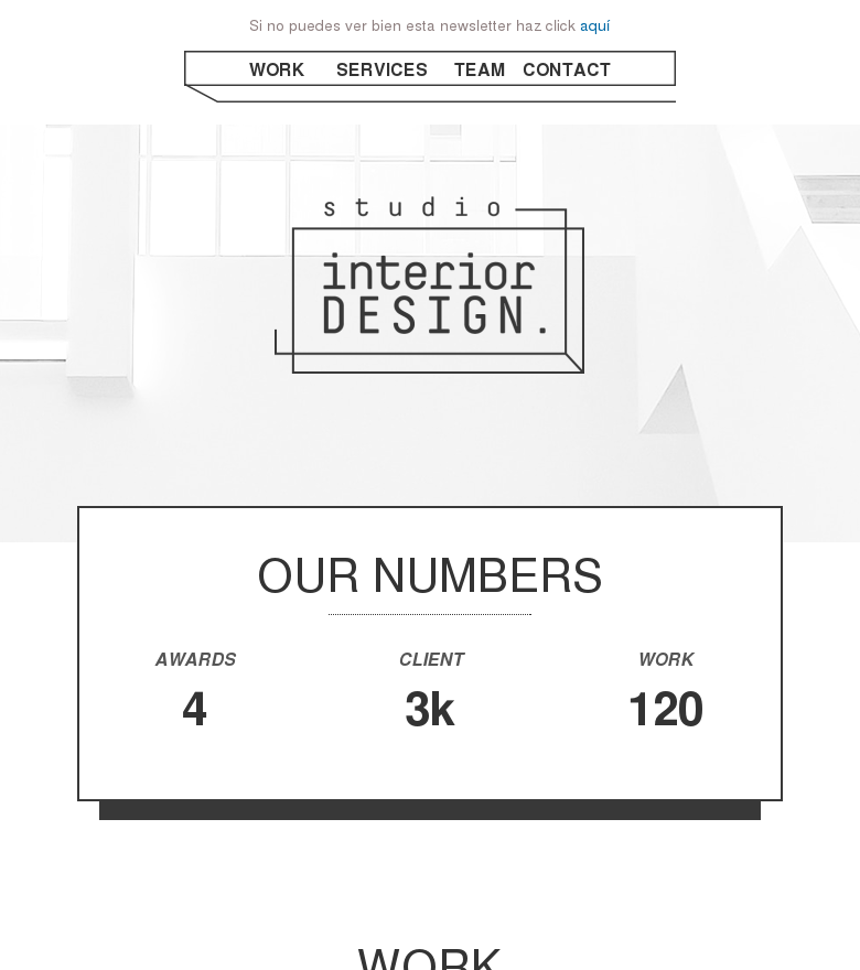 Plantilla email marketing Interior design studio