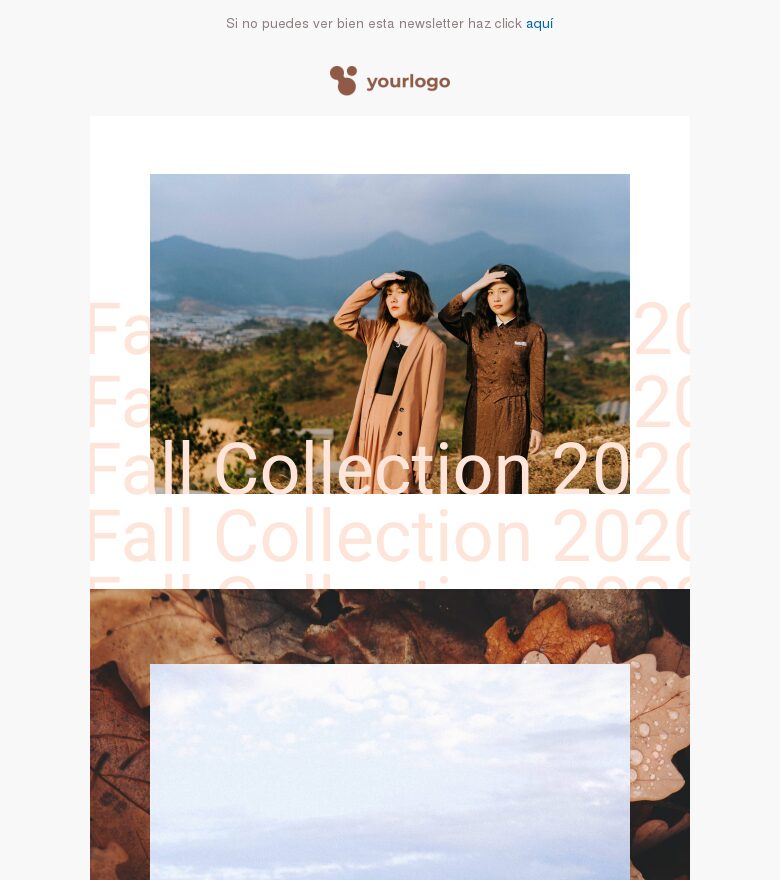 Template email marketing Ya está aquí la nueva colección de otoño