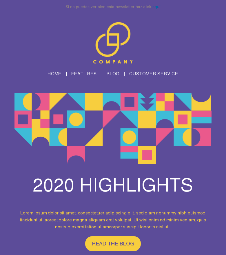 Plantilla email marketing Simple annual review