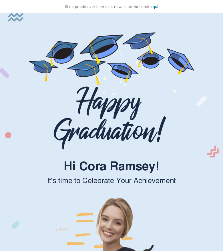 Plantilla email marketing Celebrate your achievement