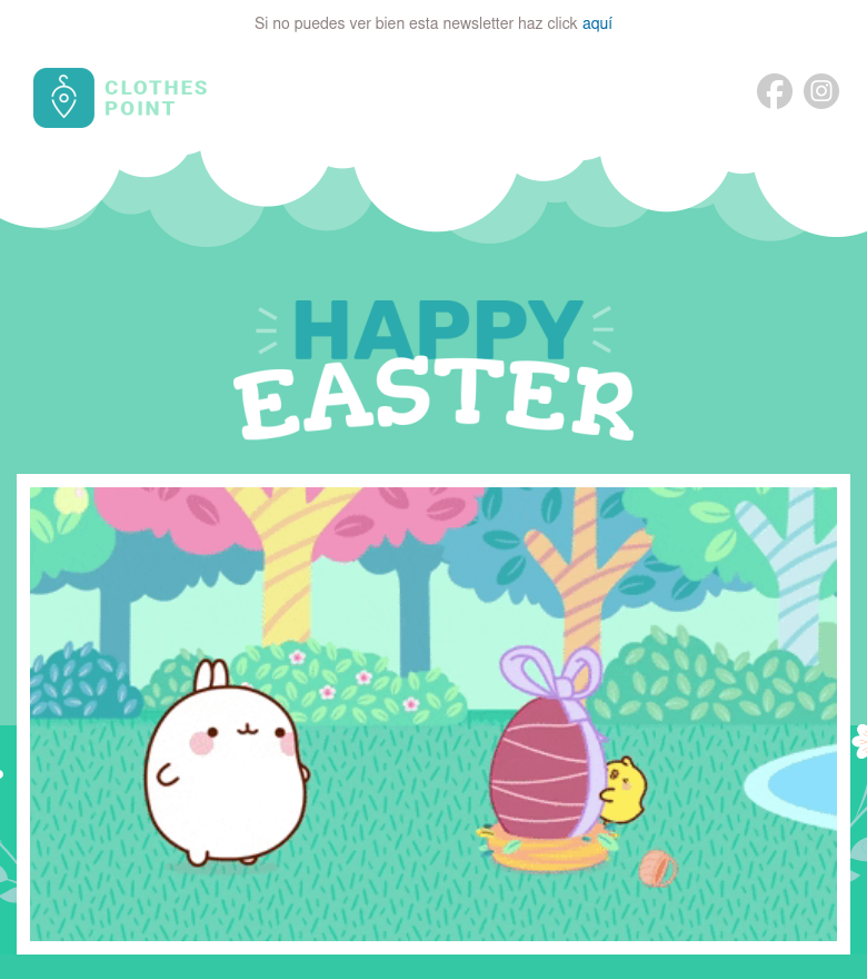 Plantilla email marketing Animated easter free delivery