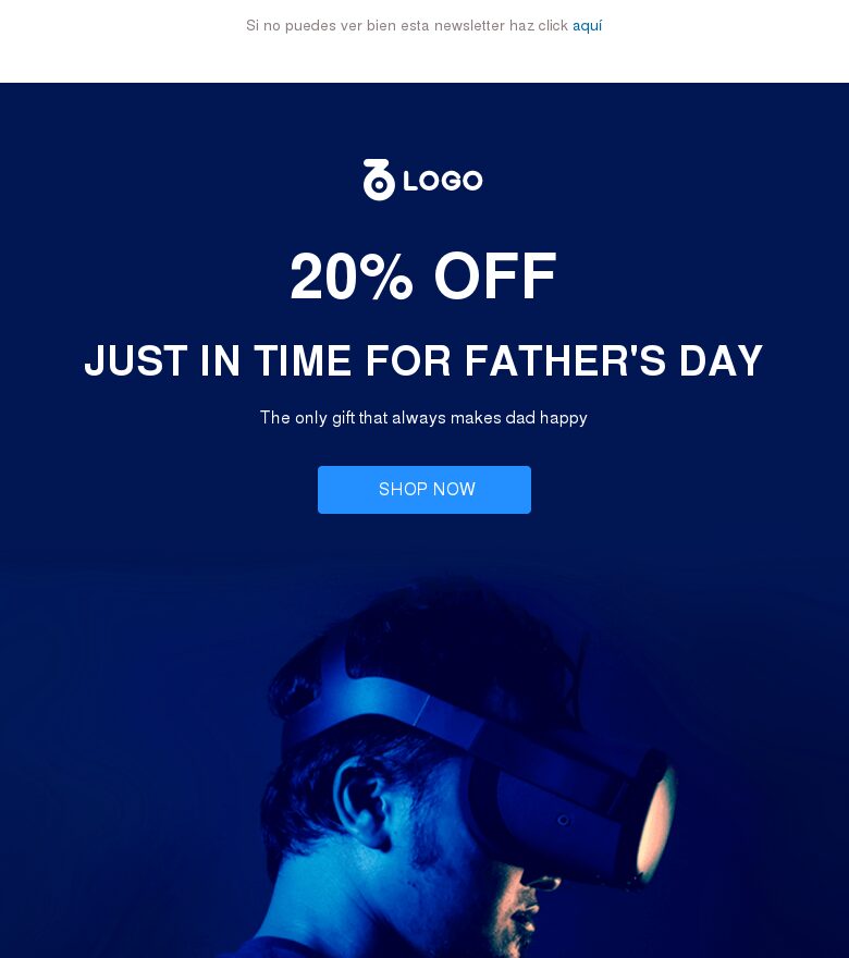 Plantilla email marketing Un regalo que papá adorará