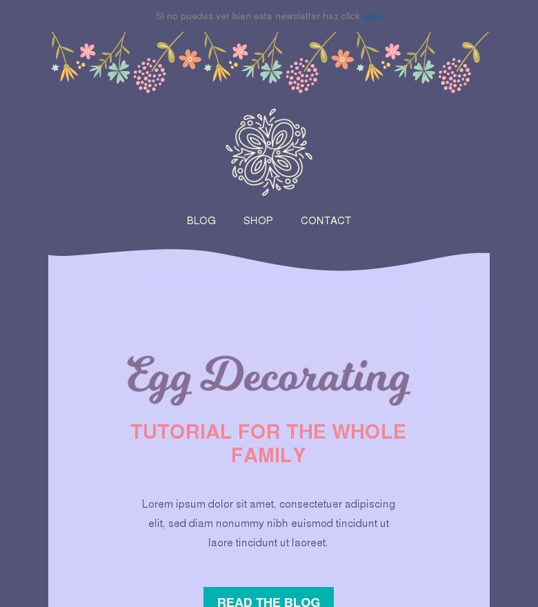 Template email marketing Tutorial para decorar huevos de Pascua
