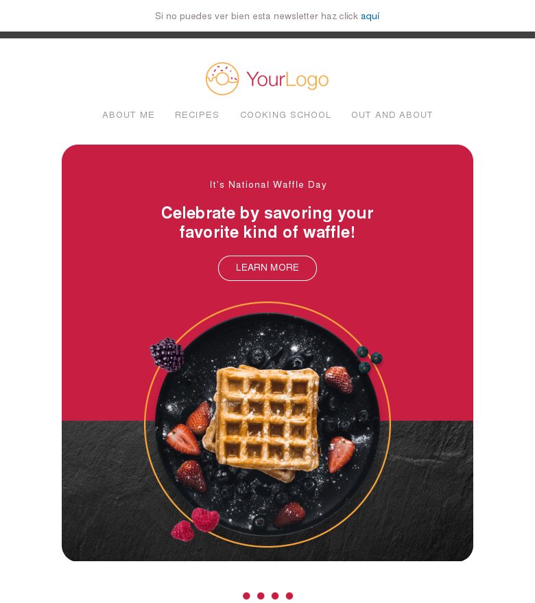 Template email marketing Es el día nacional del gofre