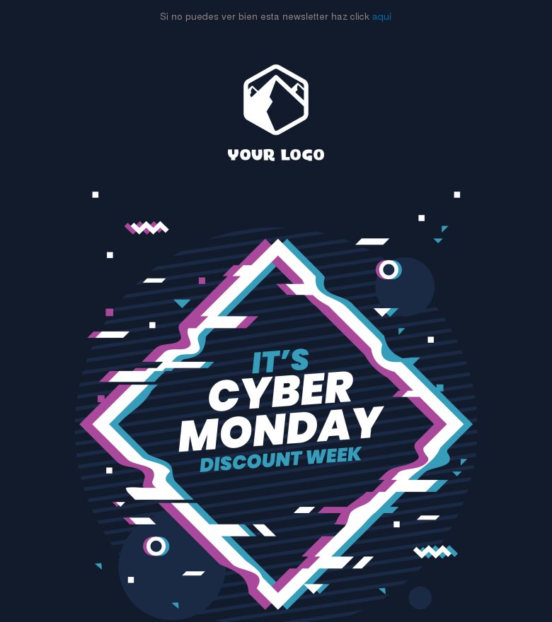 Template email marketing Semana de descuentos del Cyber Monday
