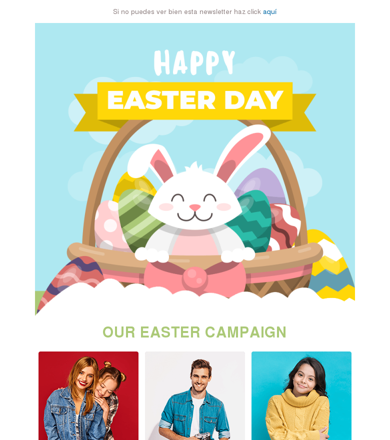 Plantilla email marketing Easter day