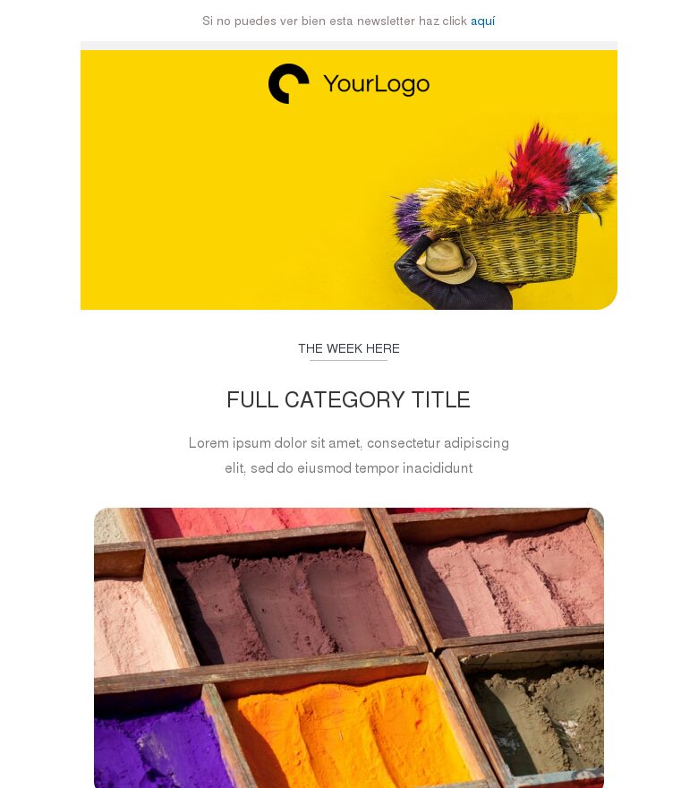 Email marketing template Historias para ti