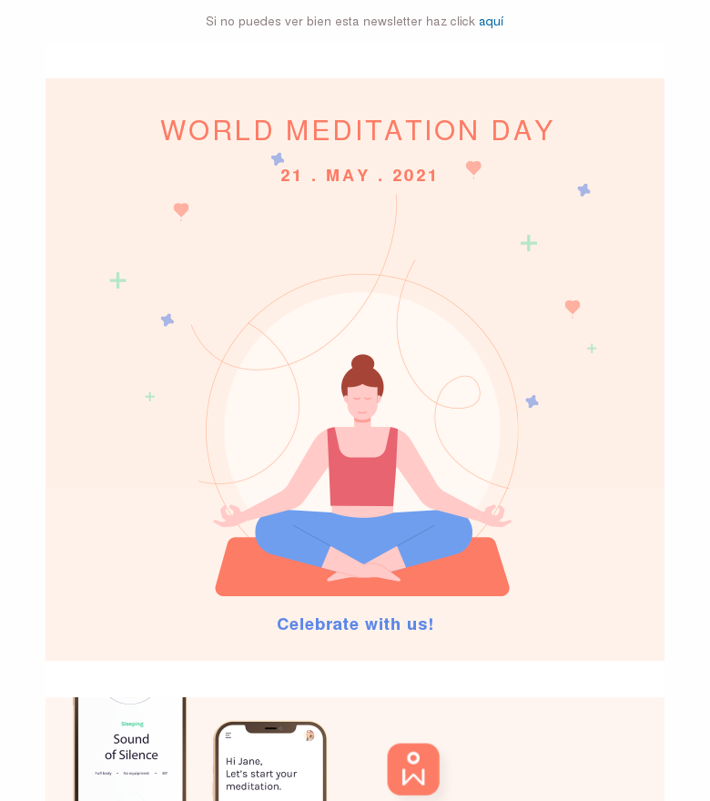 Plantilla email marketing Enjoy world meditation day